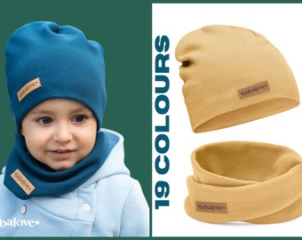 Children beanie cap with schal