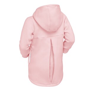 Children's hooded knitted coat in cotton in quartz pink image 5