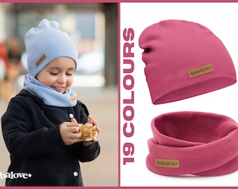 Casquette enfant printemps-automne en coton aux couleurs rose et néo.