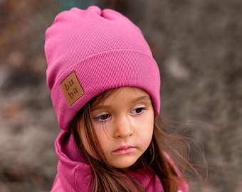 Children&#39;s Handmade Cotton Hat and Infinity Scarf – Breathable, Unisex, Various Colors
