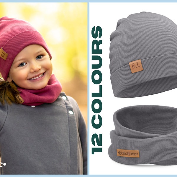 Children's set cap and loopschal, spring-autumn BL