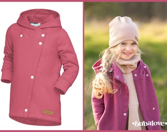 Girl's autumn jacket, girl's coat, children spring coat, pink jacket, knitted hoodie, dry rose cute baby sweatshirt.