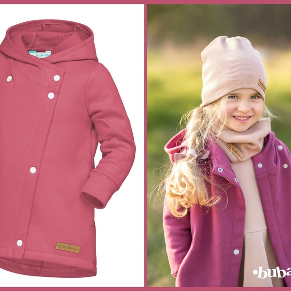 Girl's autumn jacket, girl's coat, children spring coat, pink jacket, knitted hoodie, dry rose cute baby sweatshirt.