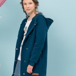 Girls jacket marine blue. Boys spring sweatshirt. Girl fall outfit. Baby coat. Navy coat. Girls navy jacket.Kids hoodie. image 6