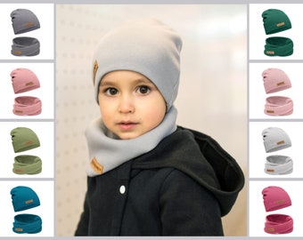 Children's spring-autumn cotton cap in the colours pink, grey, navy, green, olive