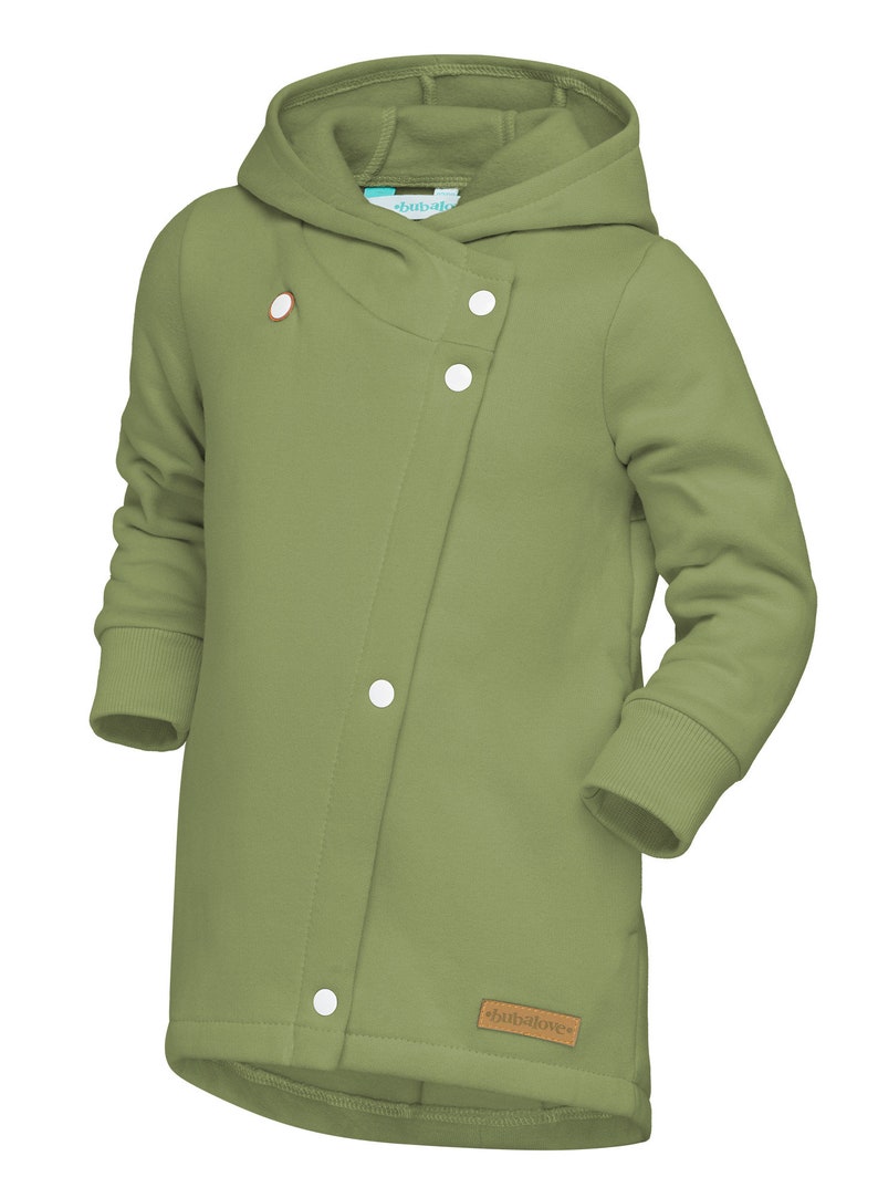 Children's jacket, girl's coat, boys khaki sweatshirt, spring children's coat, girls clothing, coat with a hood, child coat. image 3