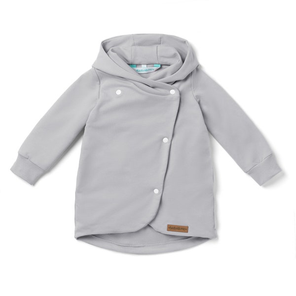 Frühlings-Sweatshirt, Hoodie -grau.