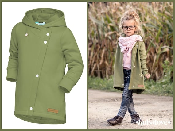 Abrigo niños abrigo de oliva para niñas chaqueta - Etsy España