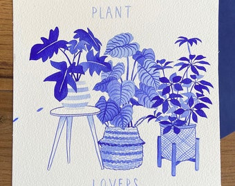Original watercolor - Plant Lovers (illustration)