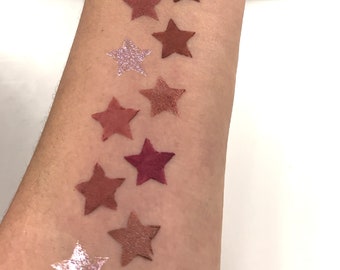 10 Section Makeup Swatch Stencil Stars
