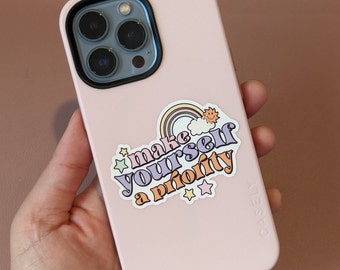 Make Yourself a Priority Sticker! Vinyl Sticker for Tumblers! Vinyl Sticker Paper Sticker for Water Bottles, Vinyl Sticker for phones!