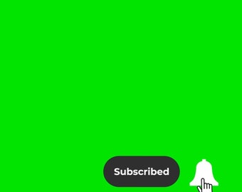 New YouTube Subscribe and Bell Ring Animation with Sounds! Updated Shape for YouTube Subscribe Button, GREEN SCREEN and TRANSPARENT files!