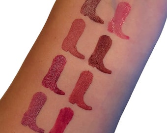 8 Section Makeup Swatch Stencil Cowboy Boots!