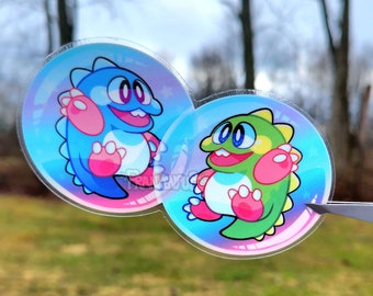 Bubble Bobble Transparenter Aufkleber