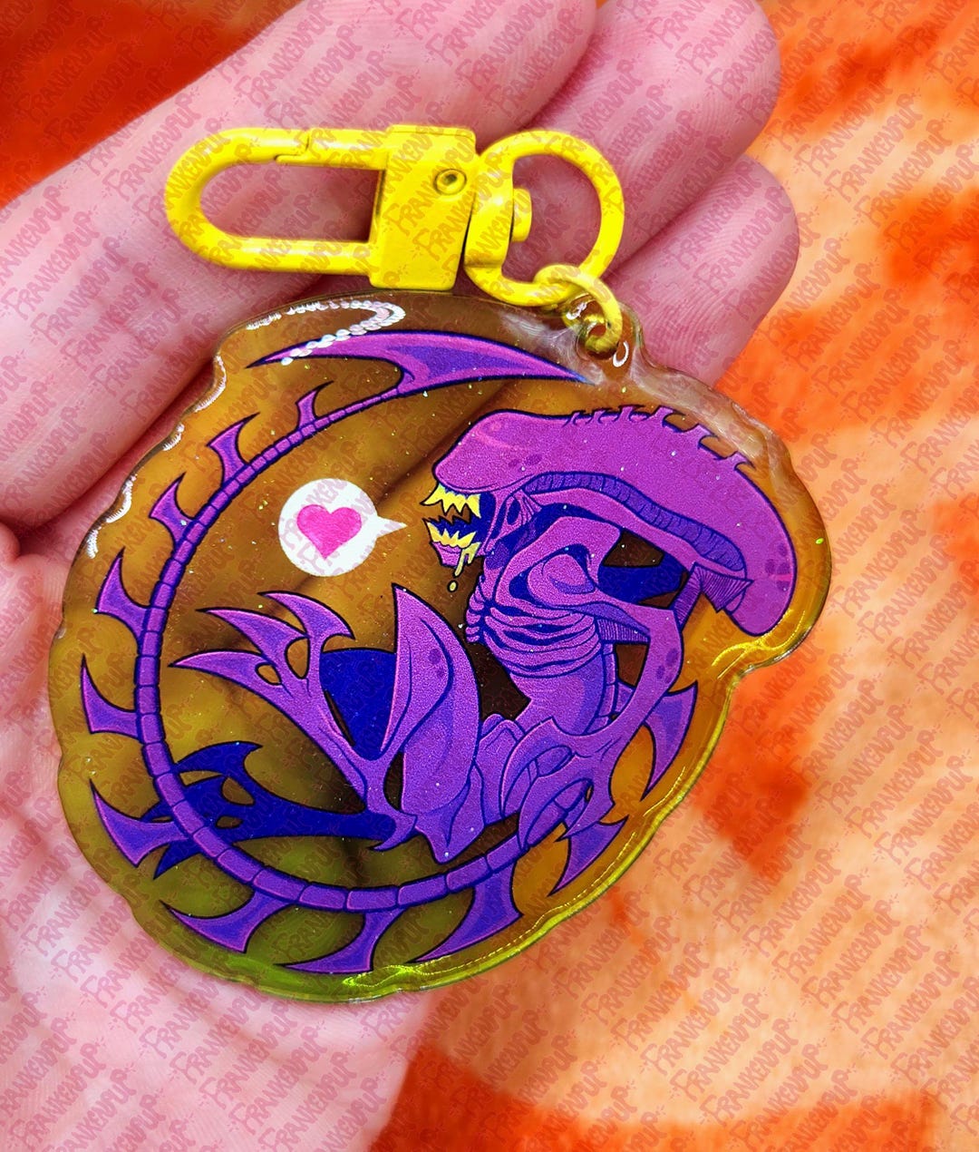Alien Double Sided Keychain - Etsy