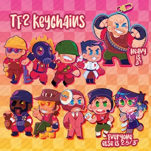 Team Fortress 2 Double Sided Keychains