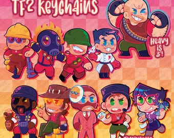 Team Fortress 2 Double Sided Keychains