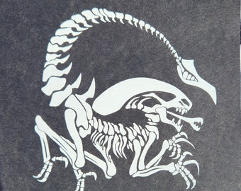 Alien Skeleton Decal for Car or Window