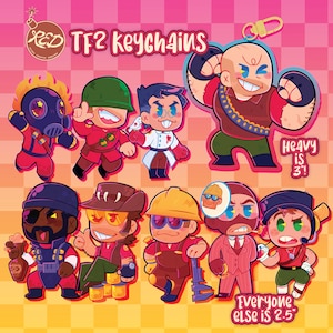 Team Fortress 2 Double Sided Keychains