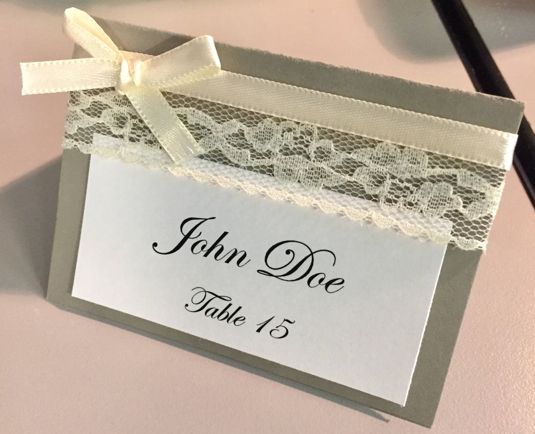 Lace Place Cards - Etsy
