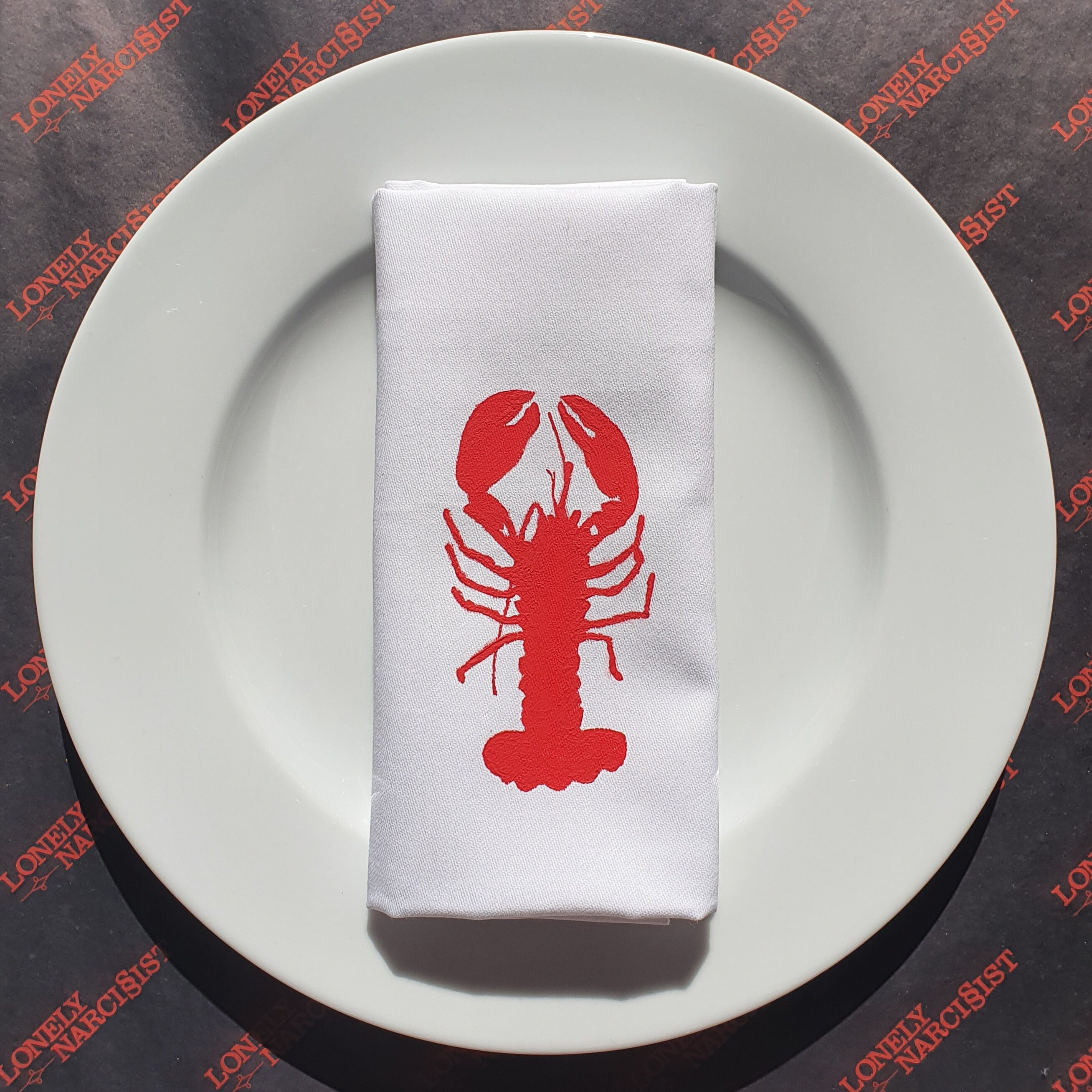 Luxury Cotton Hand Painted Napkins Shellfish Design Set of Etsy