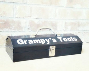 Personalized Toolbox, Custom Tool Box, Man Gift, Boys Tool Box, Gift for him, Kids tool box, metal tool box, keepsake box, tool chest, SML