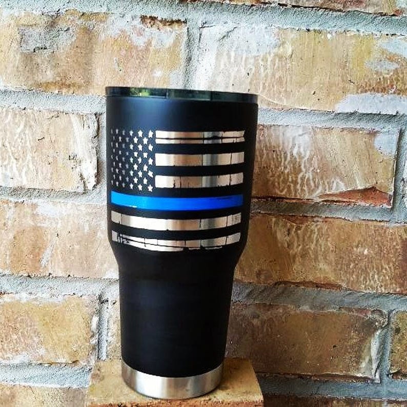 Police Tumbler Police Yeti tumbler Police officer gift Thin Etsy
