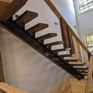 Universal Floating Stair Brackets Weld On Mono Stringer Steps Adjustable Pitch