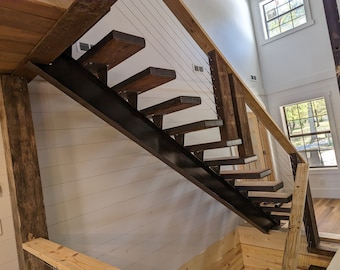 Universal Floating Stair Brackets Weld On Mono Stringer Steps Adjustable Pitch