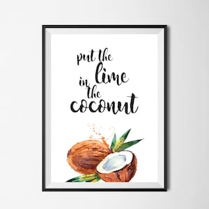 Watercolor Watercolor Print Wall Art Decor Wall Art Print Framed Quotes Tiki Bar Tiki Decor Tiki Bar Sign Tropical Print Pineapple Decor