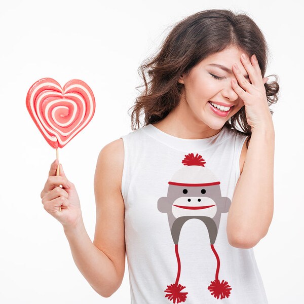 Sock Monkey Hat SVG File Cutting Template