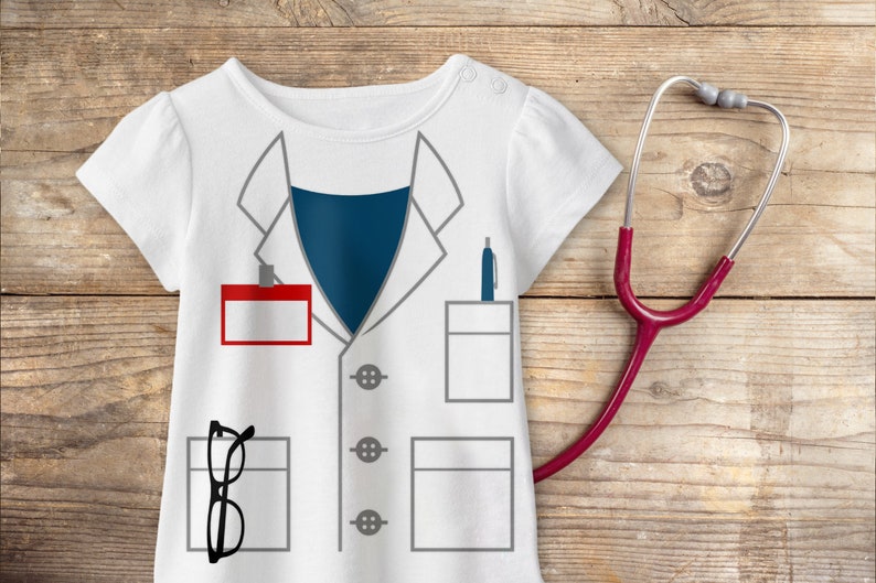 Download Mock Lab Coat SVG File Cutting Template | Etsy