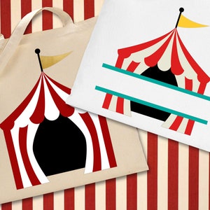 Circus Tent en Split SVG File Cutting Template