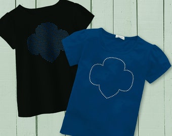 Zestaw szablonów SVG z kryształkami koniczyny