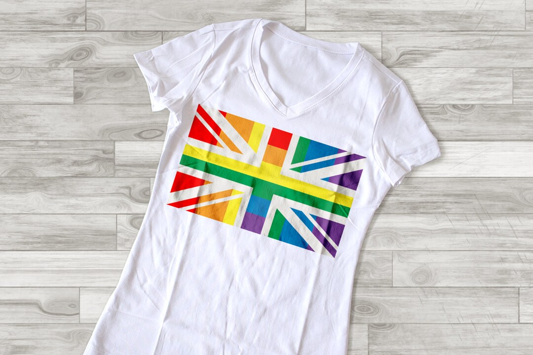UK Rainbow LGBT Pride Flag SVG File Cutting Template - Etsy