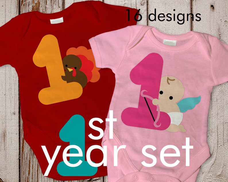 Baby's Year of Firsts SVG File Template Set of 16 - Etsy