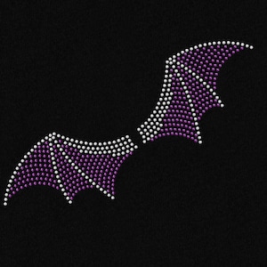 Rhinestone Bat Wings Halloween SVG File Template