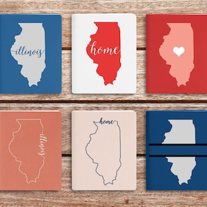 Staat Illinois SVG File Cutting Template Set