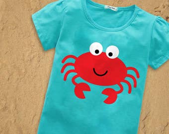 Cute Cartoon Crab SVG File Cutting Template