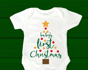 Baby's First Christmas Tree SVG File Cutting Template