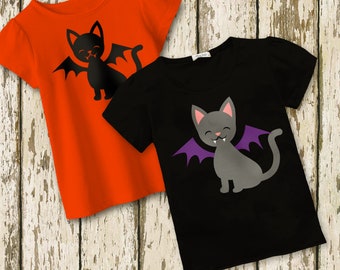 Plantilla de corte SVG de gato vampiro de Halloween