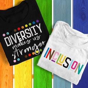 Diversidad e inclusión Duo SVG Plantilla de corte de archivos