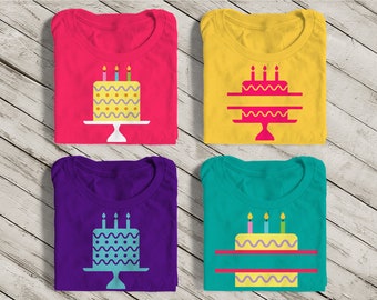 Birthday Cake and Split SVG File Cutting Template