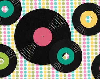 LP Album and 45 Record SVG File Cutting Template