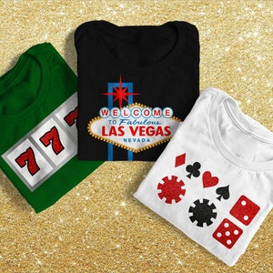 Vegas Sign and Gambling Icons SVG File Cutting Template Set