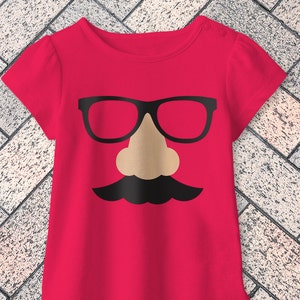 Joke Neus en Snor Bril SVG File Cutting Template