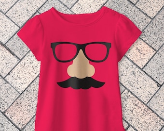 Joke Nose and Moustache Glasses SVG File Cutting Template