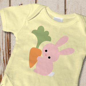 Bunny Holding Carrot SVG File Cutting Template
