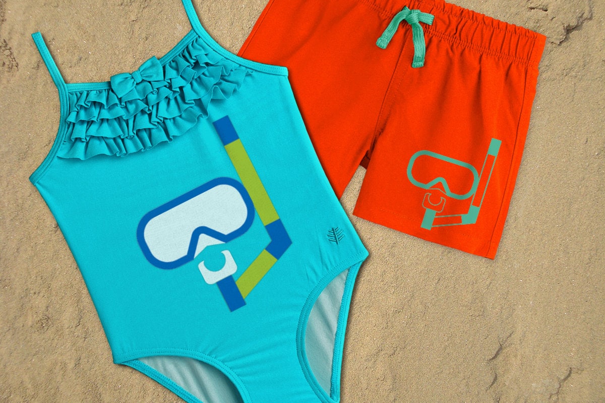 Swim Mask and Snorkel SVG File Cutting Template