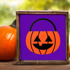 Pumpkin Pail Halloween SVG File Template
